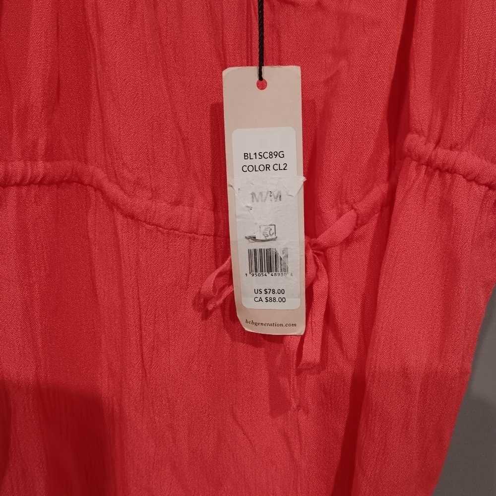 *3 for $30* BCBGGneration Coral Beach Cover Up Dress - Picture 7 of 8